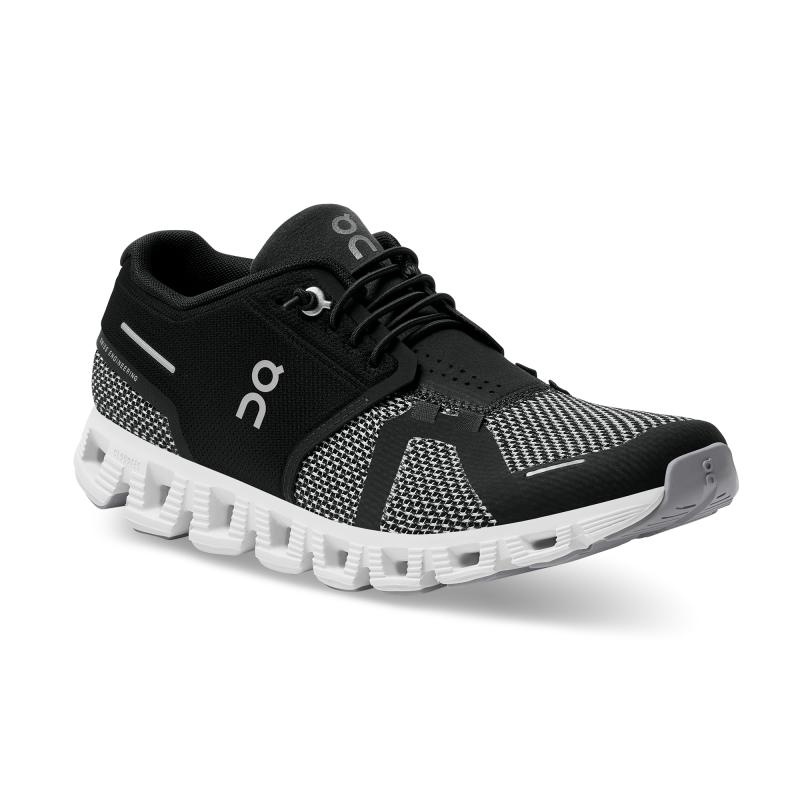 On Running Cloud 5 Combo Women's Lifestyle Shoes Black | Alloy | IKLHC-9743