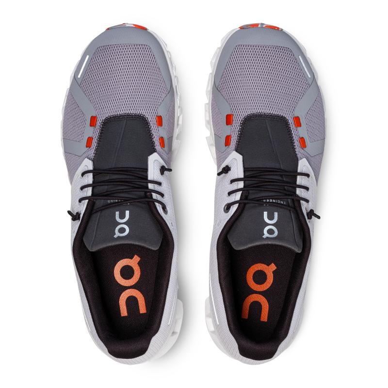 On Running Cloud 5 Fuse Men's Life Shoes Frost | Alloy Grey | NHLUO-3475