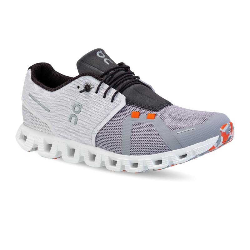 On Running Cloud 5 Fuse Men's Life Shoes Frost | Alloy Grey | NHLUO-3475