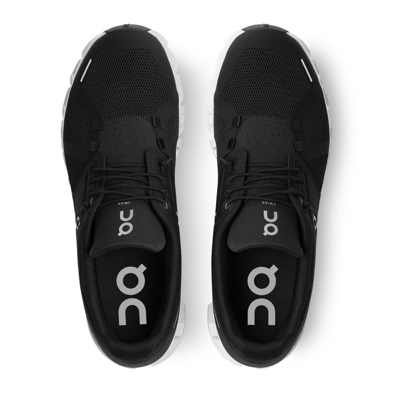 On Running Cloud 5 Men's Life Shoes Black | White | UERBJ-7698