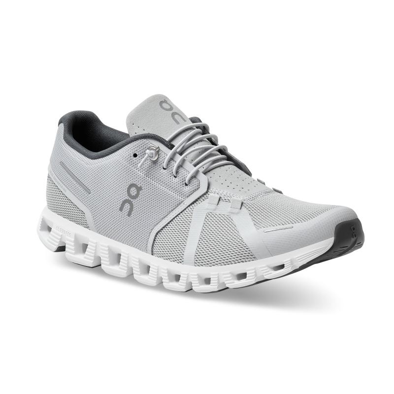 On Running Cloud 5 Men's Life Shoes Glacier | White | KTGNE-0564