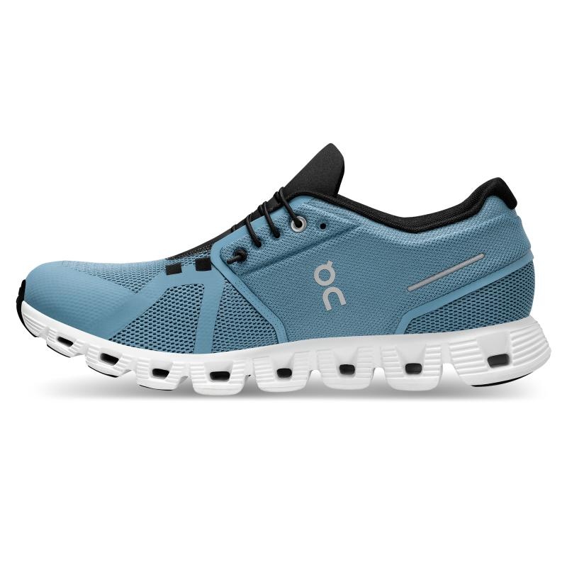 On Running Cloud 5 Men's Life Shoes Niagara | Black | GVKHR-5687