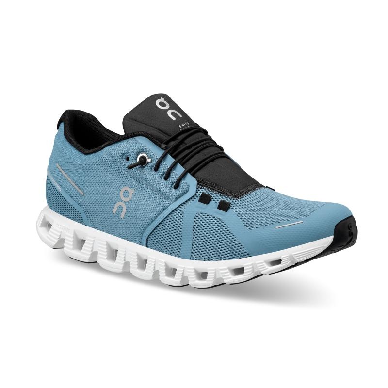 On Running Cloud 5 Men's Life Shoes Niagara | Black | GVKHR-5687