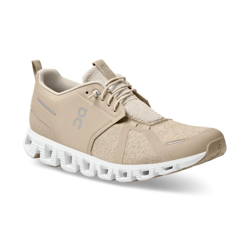 On Running Cloud 5 Terry Men's Life Shoes Sand | Pearl Khaki | HDNUB-3021