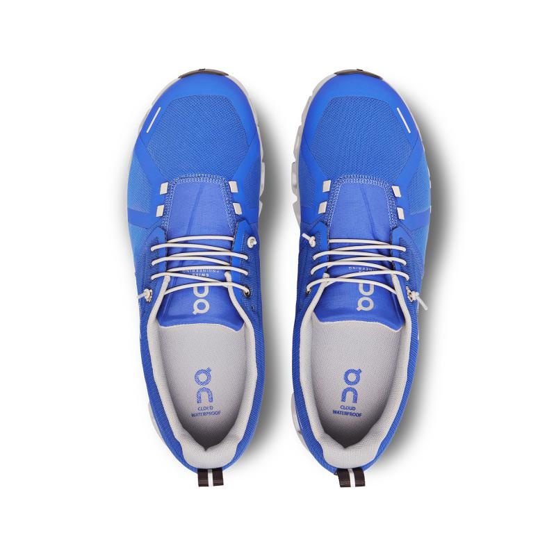 On Running Cloud 5 Waterproof Men's Life Shoes Cobalt | Glacier Blue | JZVMS-5129