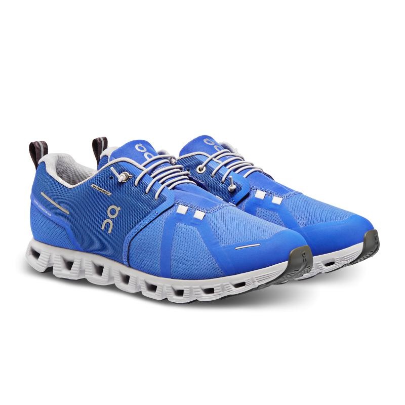 On Running Cloud 5 Waterproof Men's Life Shoes Cobalt | Glacier Blue | JZVMS-5129