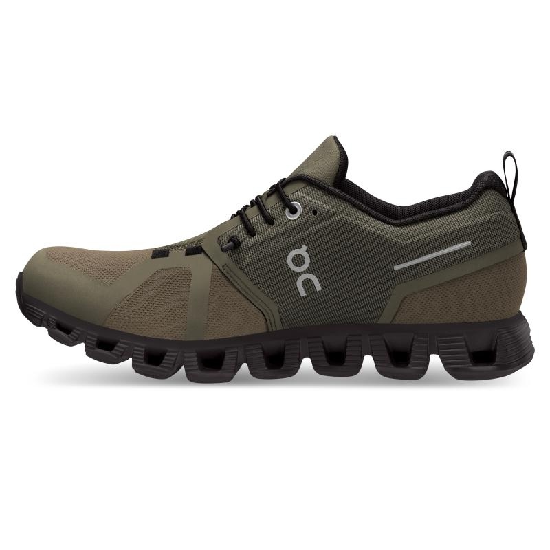 On Running Cloud 5 Waterproof Women's Lifestyle Shoes Olive | Black | ZJLRE-8516