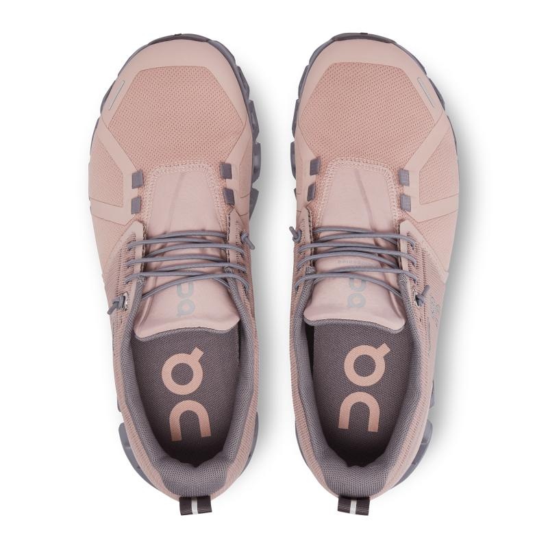 On Running Cloud 5 Waterproof Women's Travel Shoes Rose | Fossil | VPEHZ-9145