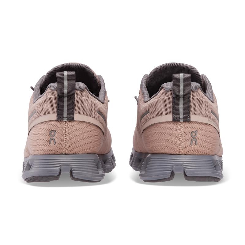 On Running Cloud 5 Waterproof Women's Travel Shoes Rose | Fossil | VPEHZ-9145