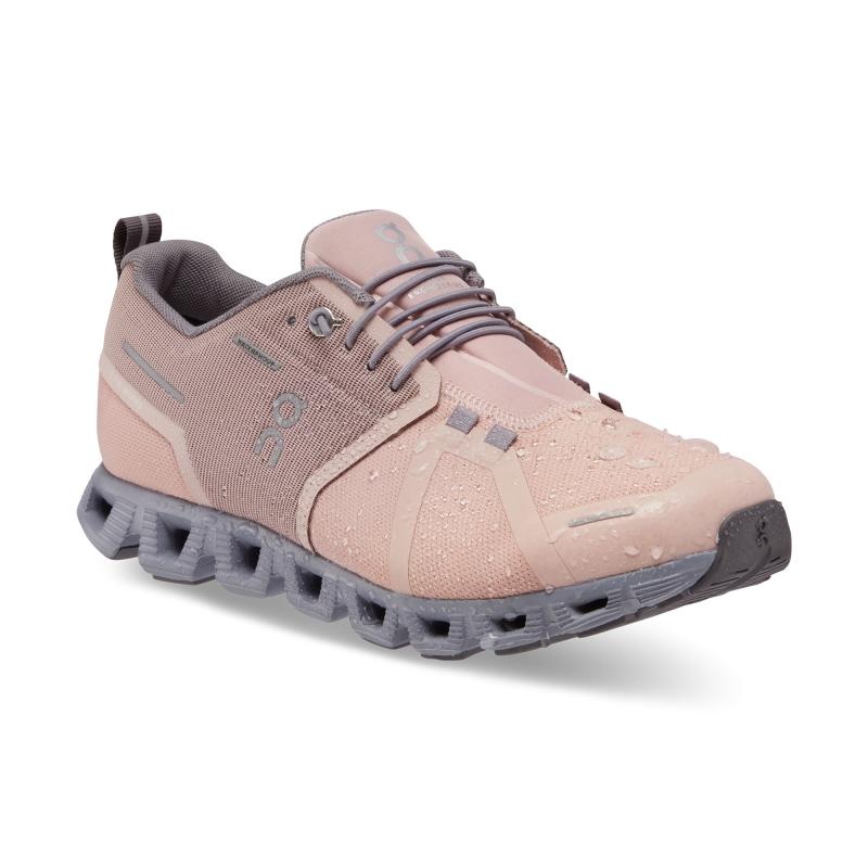 On Running Cloud 5 Waterproof Women's Travel Shoes Rose | Fossil | VPEHZ-9145