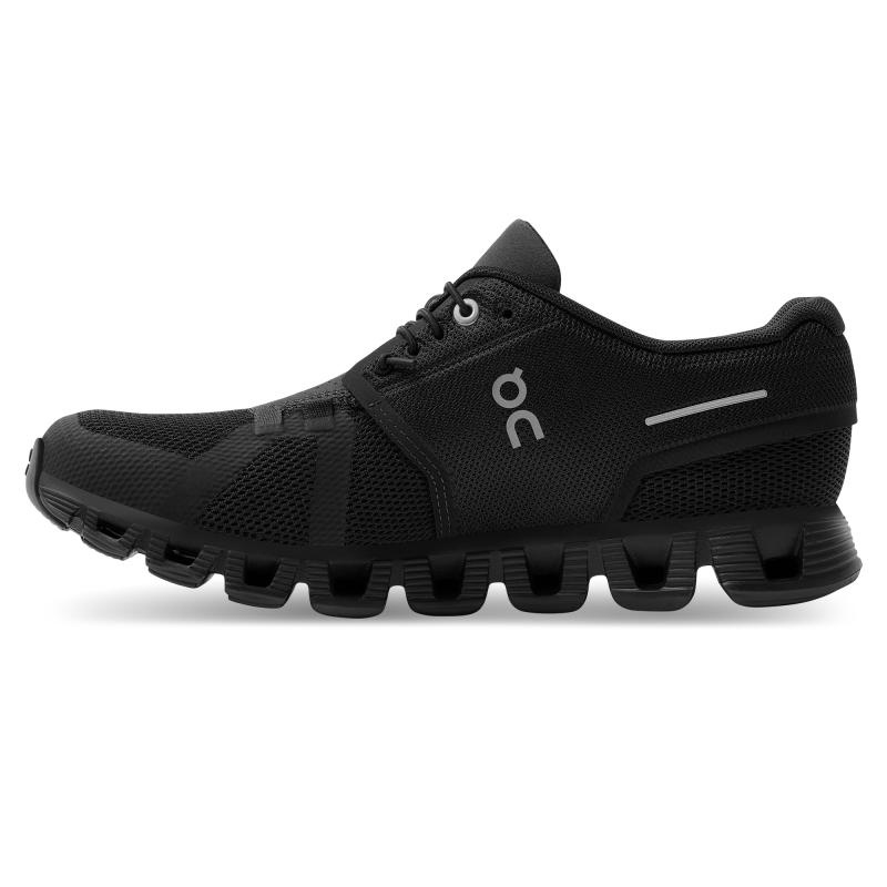 On Running Cloud 5 Women's Lifestyle Shoes All Black | HDUBK-6253