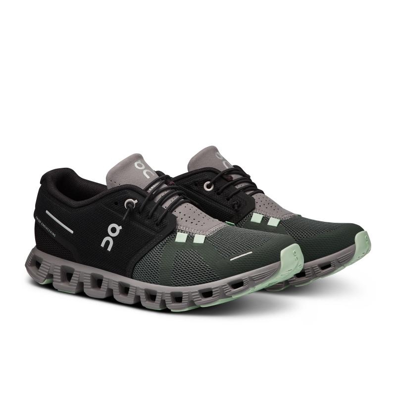 On Running Cloud 5 Women's Lifestyle Shoes Black | Lead | CPOZY-1579