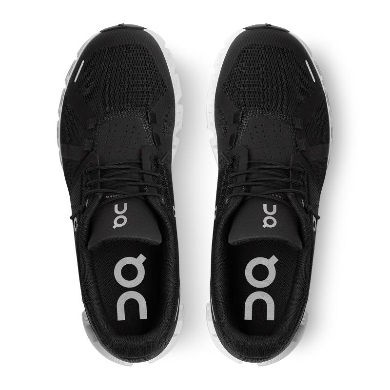 On Running Cloud 5 Women's Lifestyle Shoes Black | White | SVWUY-5419