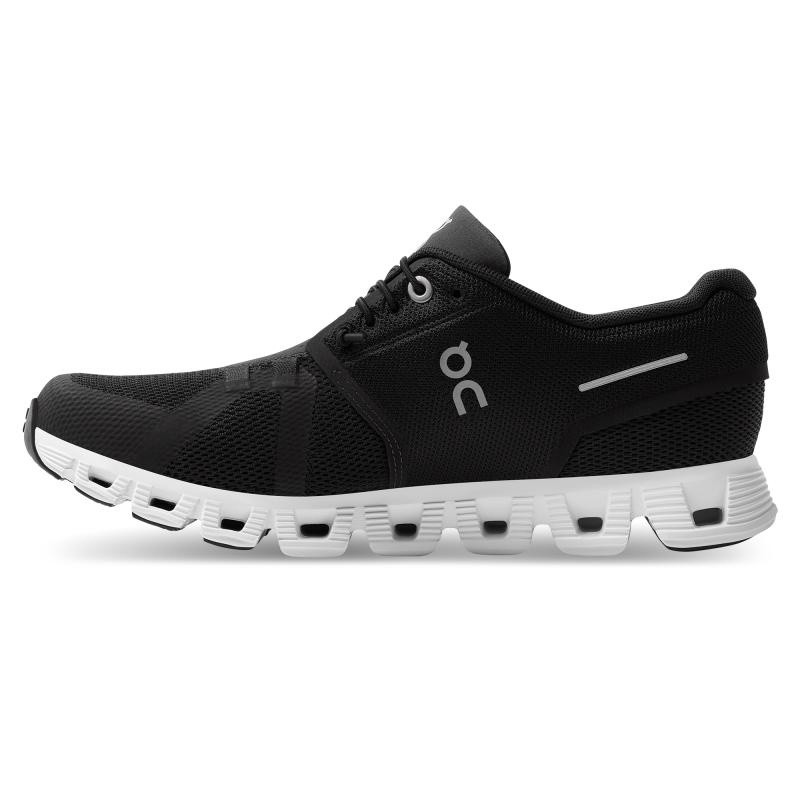 On Running Cloud 5 Women's Lifestyle Shoes Black | White | SVWUY-5419