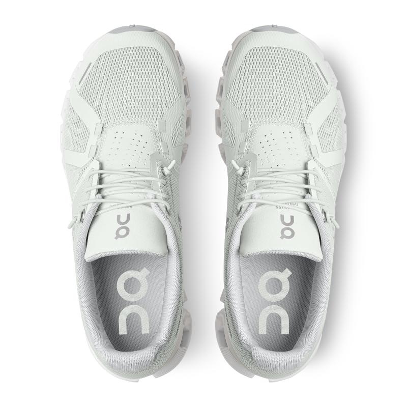 On Running Cloud 5 Women's Lifestyle Shoes Ice | White | BSXCV-1082