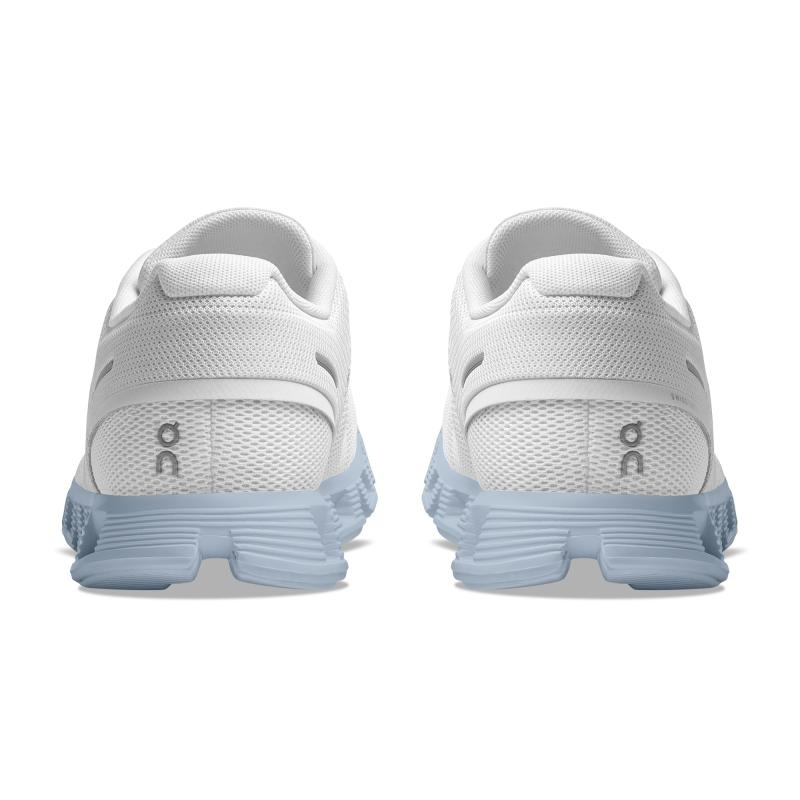 On Running Cloud 5 Women's Lifestyle Shoes White | Chambray | BSQKV-1875