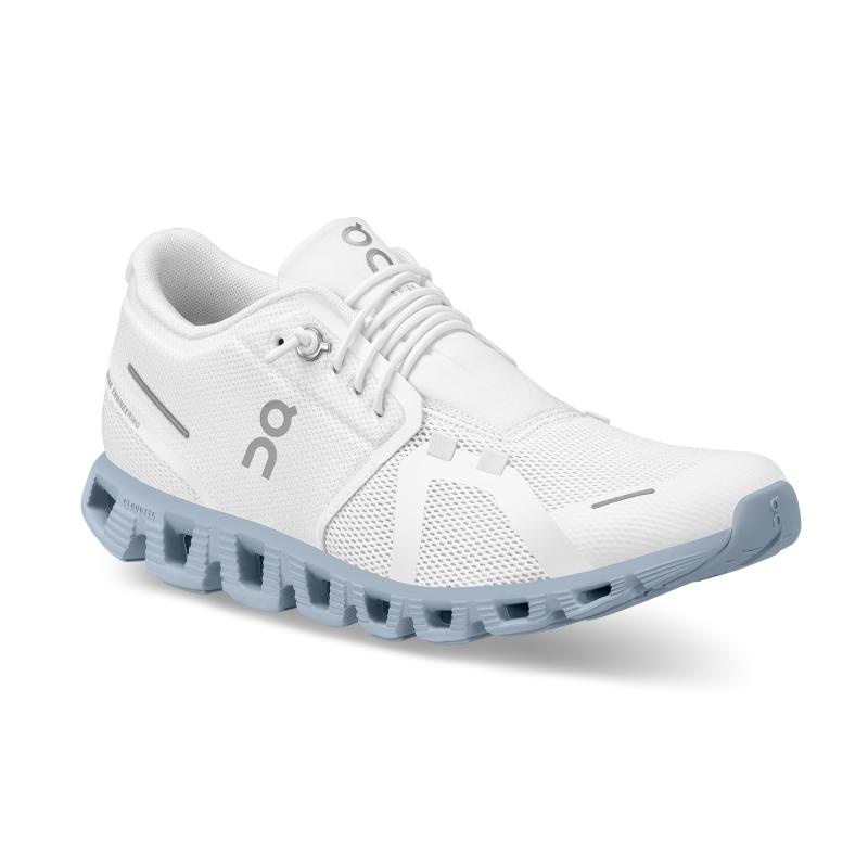 On Running Cloud 5 Women's Lifestyle Shoes White | Chambray | BSQKV-1875