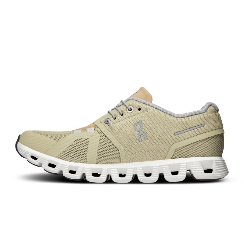 On Running Cloud 5 Women's Lifestyle Shoes Haze | Sand Khaki | ESBFX-3967