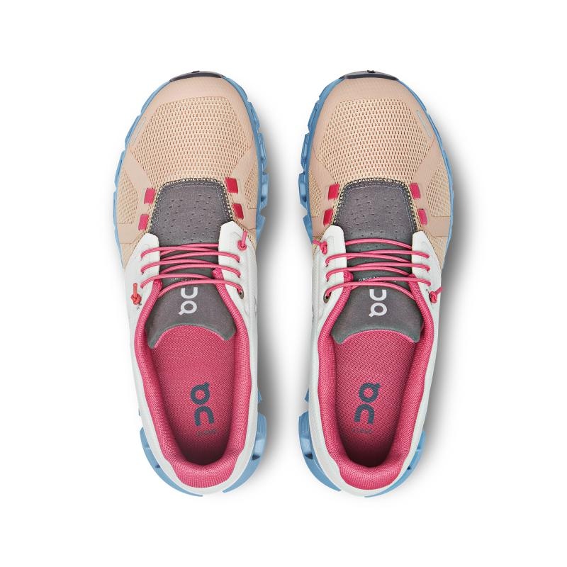 On Running Cloud 5 Women's Lifestyle Shoes Ice | Prairie Coral | ZJLNE-9123