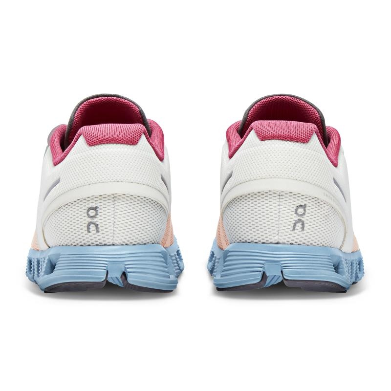 On Running Cloud 5 Women's Lifestyle Shoes Ice | Prairie Coral | ZJLNE-9123