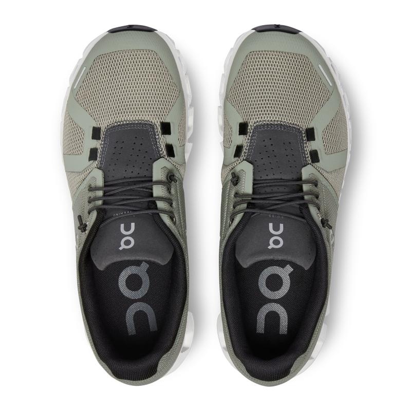 On Running Cloud 5 Women's Lifestyle Shoes Kelp | Shadow Grey | APJUH-7851