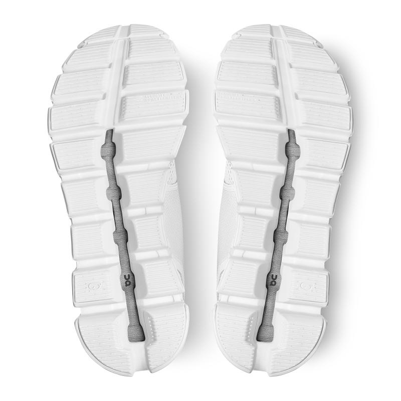 On Running Cloud 5 Women's Travel Shoes All White | UHKDP-3908