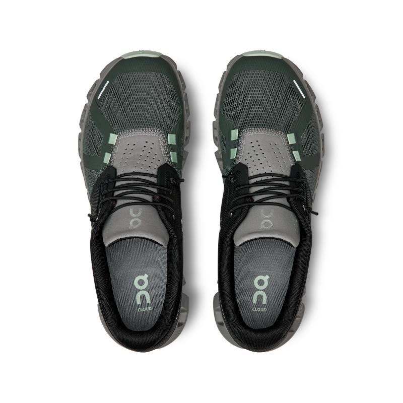 On Running Cloud 5 Women's Travel Shoes Black | Lead | NOHYQ-8301