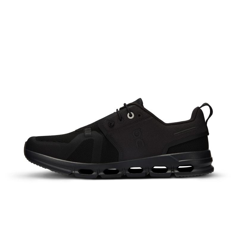 On Running Cloud Sky Kids' Running Sneaker All Black | OQMRZ-8105