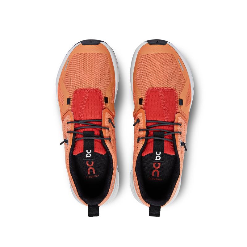 On Running Cloud Sky Kids' Running Sneaker Orange | Red | QPBUK-1358