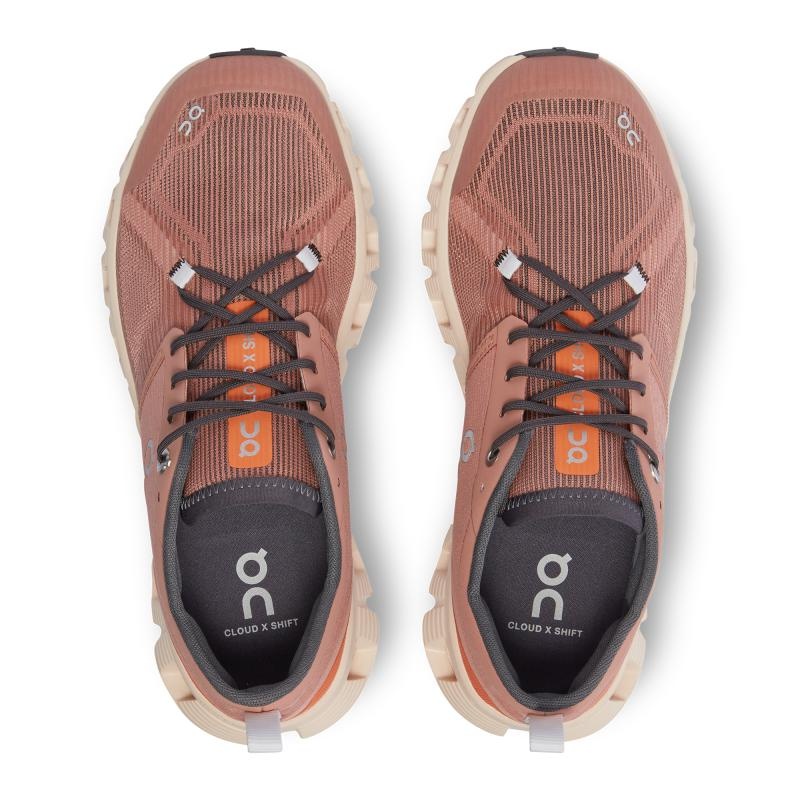 On Running Cloud X 3 Shift Women's Lifestyle Shoes Cork | Fawn Coral | PYGQU-1528