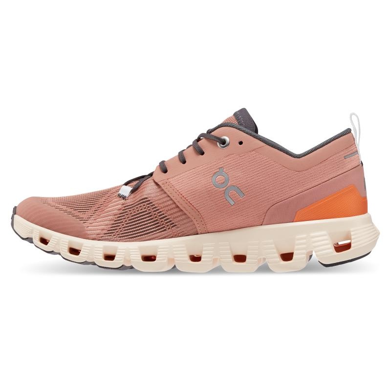 On Running Cloud X 3 Shift Women's Lifestyle Shoes Cork | Fawn Coral | PYGQU-1528