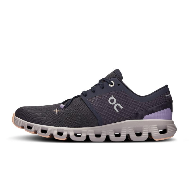 On Running Cloud X 3 Women's Road Running Shoes Iron | Fade Black | DACFS-2941