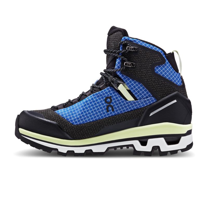 On Running Cloudalpine Waterproof Women's Hiking Boots Cobalt | Limelight Black Blue | IHRDQ-3924