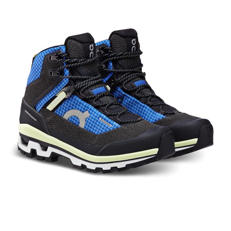 On Running Cloudalpine Waterproof Women's Hiking Boots Cobalt | Limelight Black Blue | IHRDQ-3924