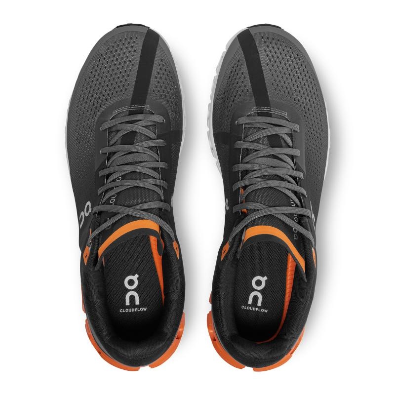 On Running Cloudflow Men's Competition Running Shoes Black | Turmeric | AOPGR-8167