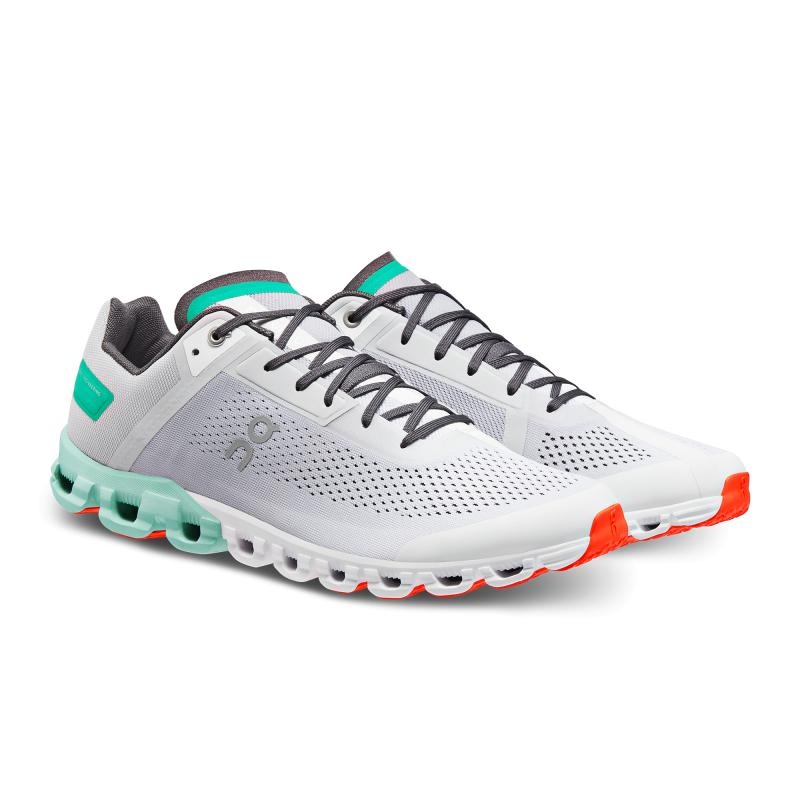 On Running Cloudflow Men's Road Running Shoes Glacier | Creek Grey | QFRVN-5964