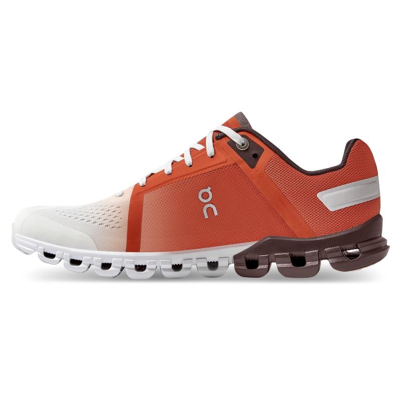 On Running Cloudflow Women's Road Running Shoes Rust | White | TJEBG-0481