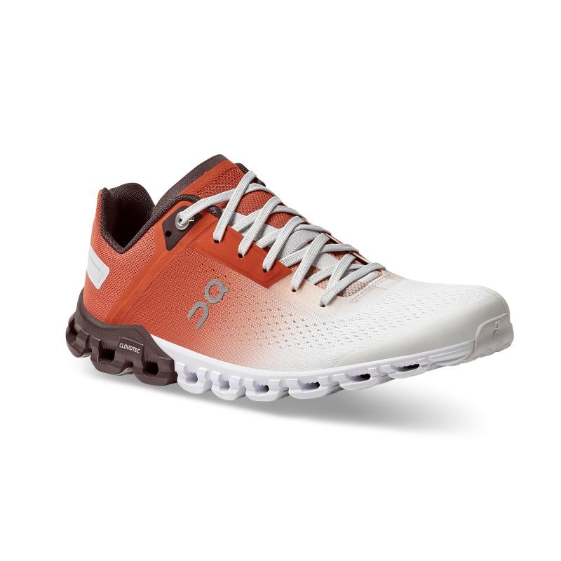 On Running Cloudflow Women's Road Running Shoes Rust | White | TJEBG-0481