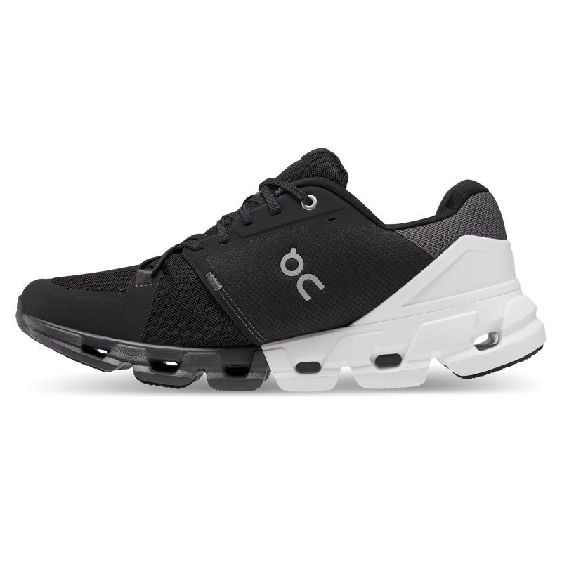 On Running Cloudflyer 4 Men's Road Running Shoes Black | White | HGQDO-7382