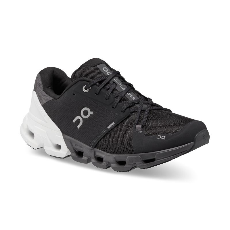 On Running Cloudflyer 4 Men's Road Running Shoes Black | White | HGQDO-7382