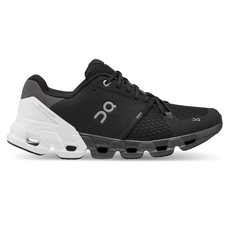 On Running Cloudflyer 4 Men\'s Road Running Shoes Black | White | HGQDO-7382