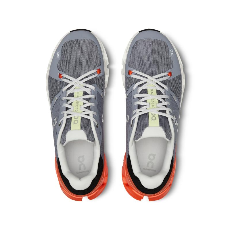 On Running Cloudflyer 4 Men's Road Running Shoes Fossil | Flame Grey | BQXTJ-6539