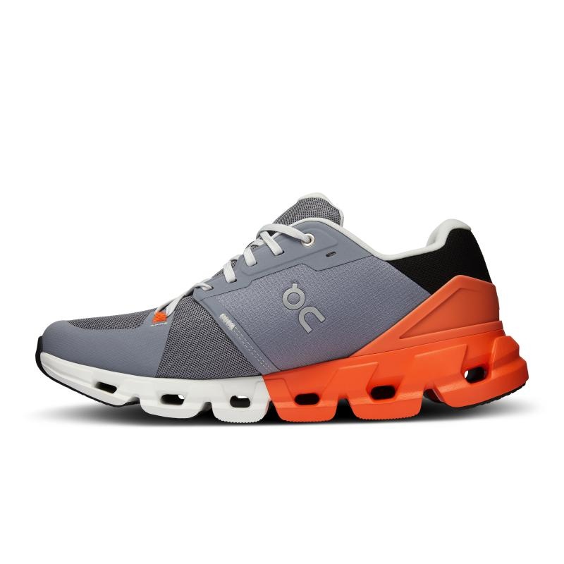 On Running Cloudflyer 4 Men's Road Running Shoes Fossil | Flame Grey | BQXTJ-6539