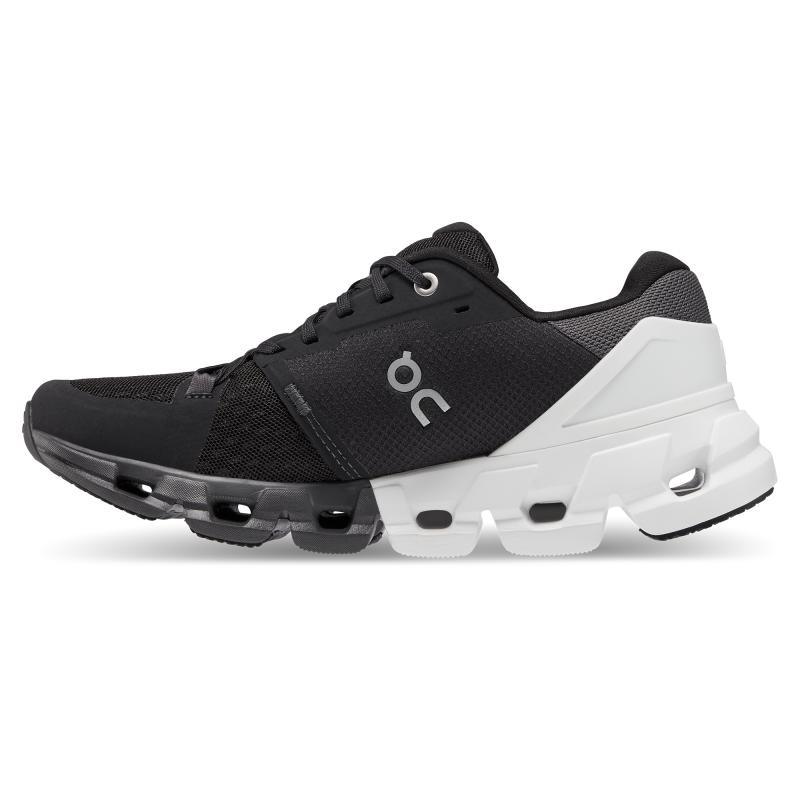 On Running Cloudflyer 4 Women's Road Running Shoes Black | White | ZBFKM-1436