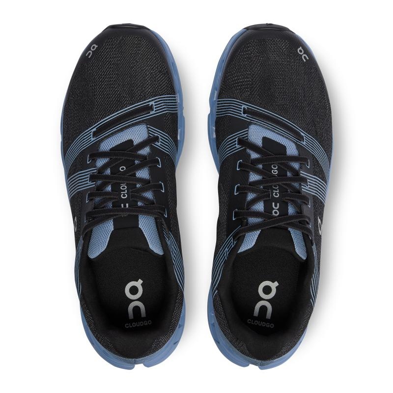 On Running Cloudgo Wide Men's Road Running Shoes Black | Shale | SLERK-4817