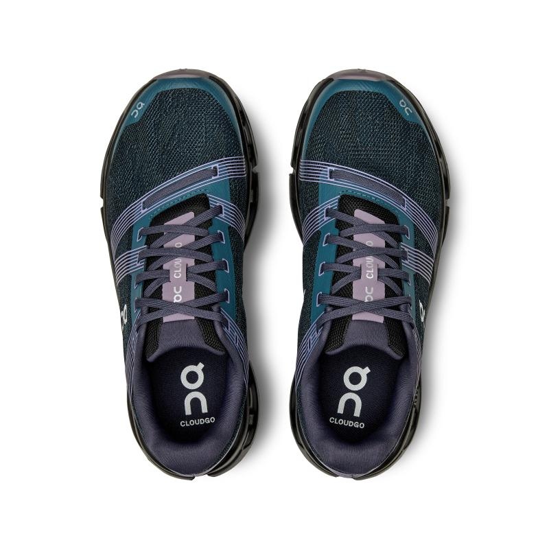 On Running Cloudgo Women's Road Running Shoes Storm | Magnet Black | JCMXT-3647