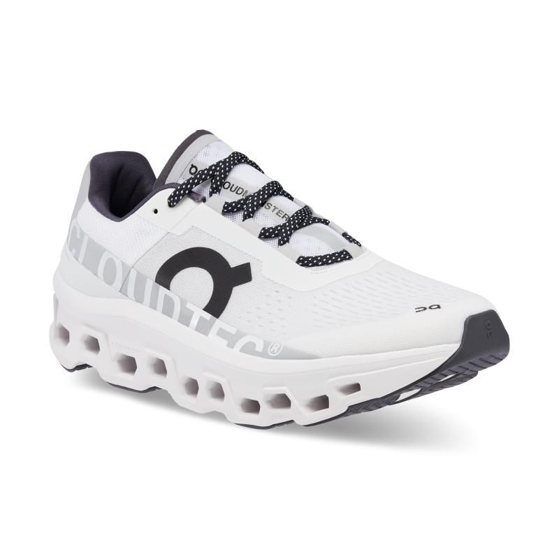 On Running Cloudmonster Men's Road Running Shoes All White | QEDFG-3145