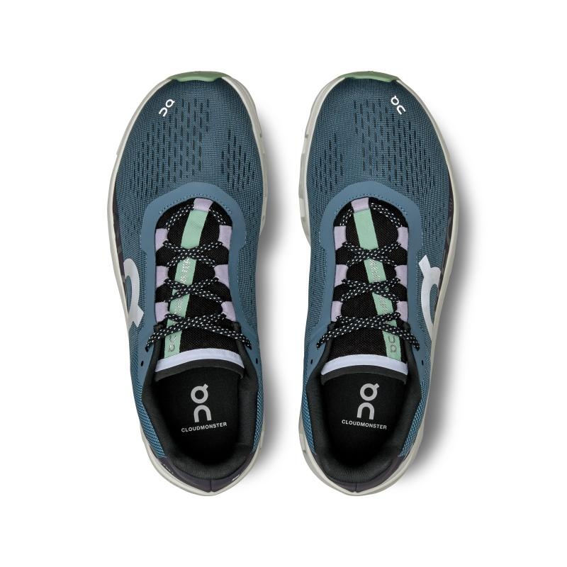 On Running Cloudmonster Men's Road Running Shoes Dust | Vapor Blue | RUVZY-6479