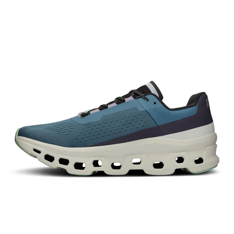 On Running Cloudmonster Men's Road Running Shoes Dust | Vapor Blue | RUVZY-6479