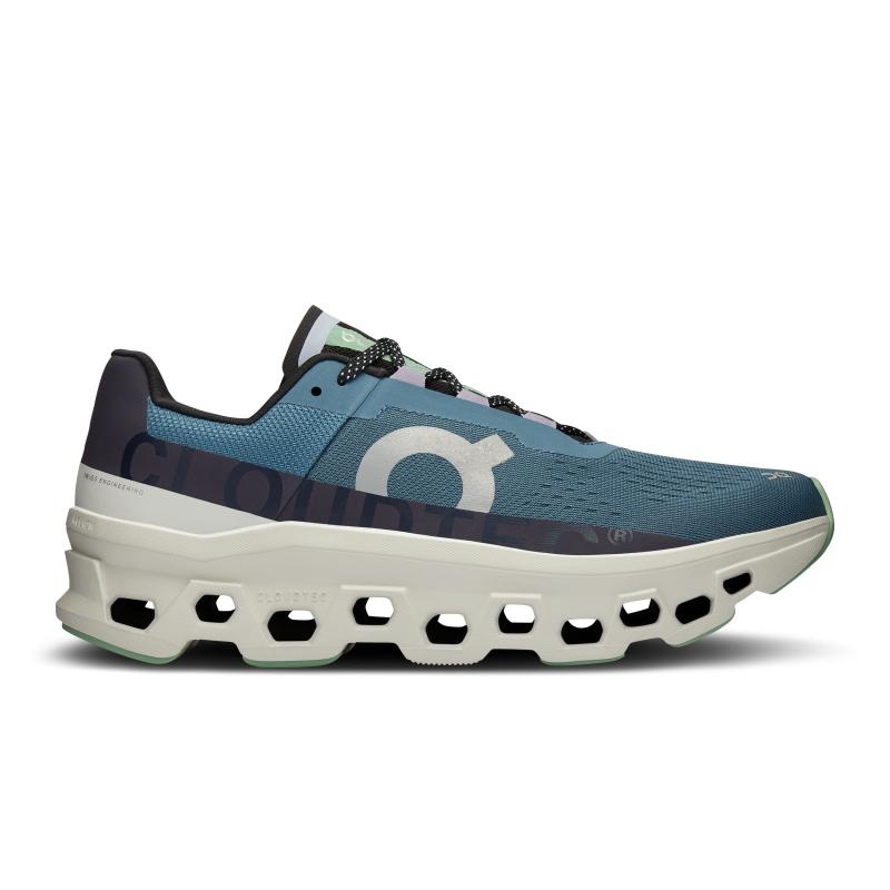 On Running Cloudmonster Men\'s Road Running Shoes Dust | Vapor Blue | RUVZY-6479